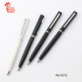 Cheap promotional customized logo metal twist ballpoint pen black matte slim cross metal pen for hotel